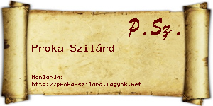 Proka Szilárd névjegykártya
